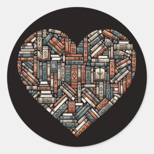 Book Lover's Classic Round Sticker