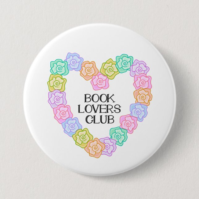 Book Lovers Club 7.5 Cm Round Badge (Front)