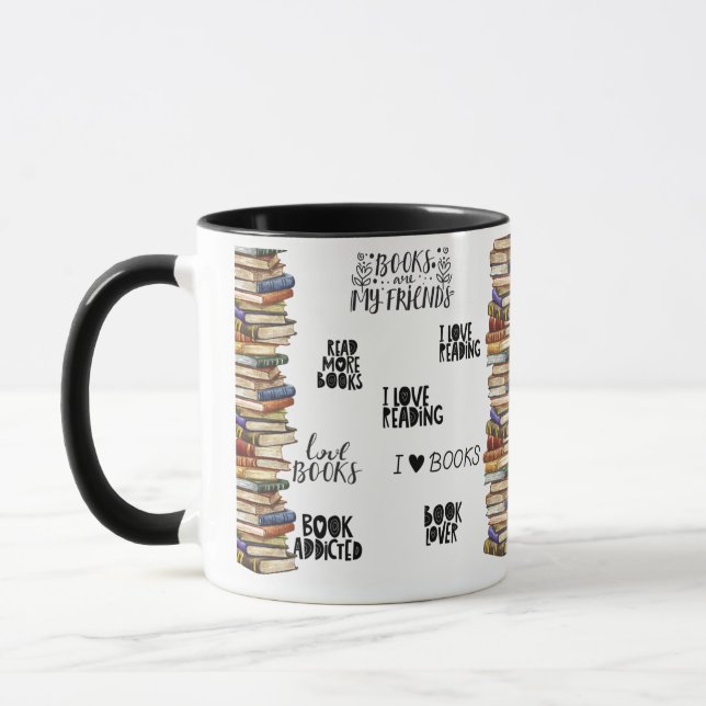 Book Lover's Coffee Mug (Left)