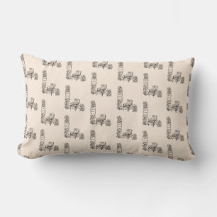 Book Lovers Corner in Linen Lumbar Cushion