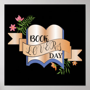Book Lovers Day Sign Poster