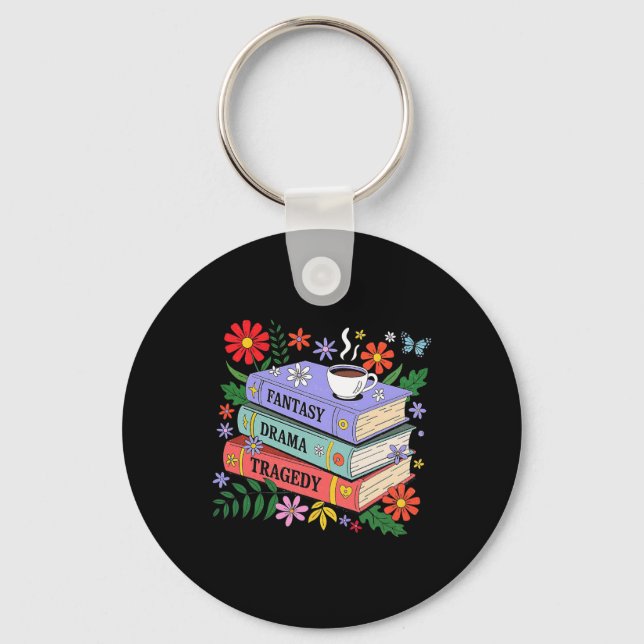 Book Lovers Fantasy Drama Tragedy Subtle 8647 Trum Key Ring (Front)