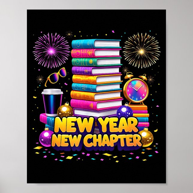 Book Lovers Happy New Year Chapter 2026 Bookworm F Poster (Front)