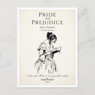 Book Lover's Jane Austen Reading Quote Postcard