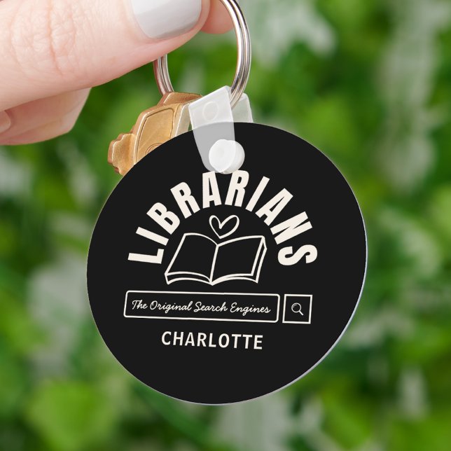Book Lovers Librarian Funny Saying Gift Key Ring (Creator Uploaded)