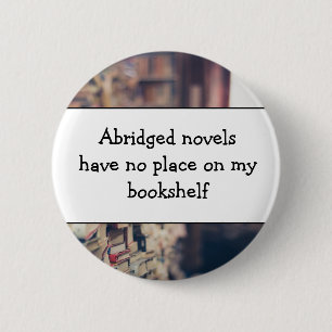 Book lovers, literature 6 cm round badge