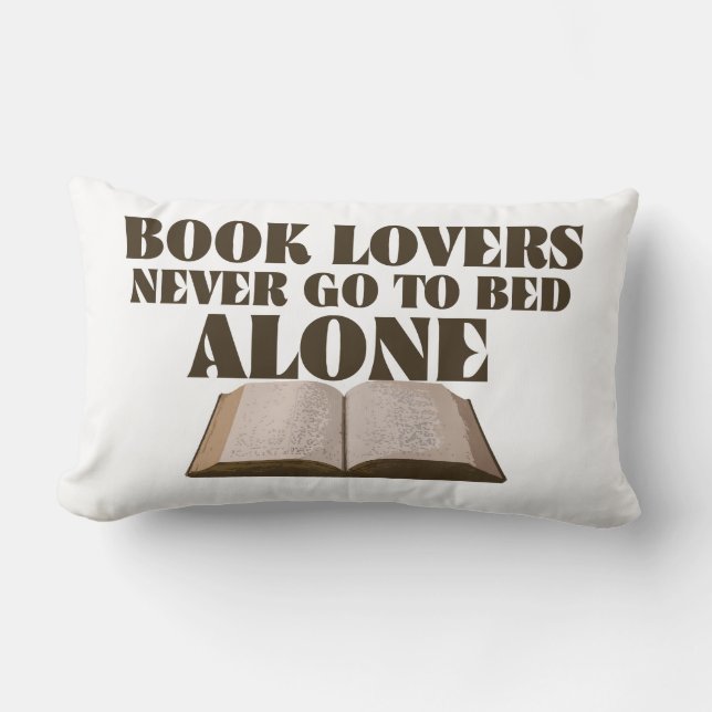 Book lovers never go to bed alone lumbar cushion (Front)