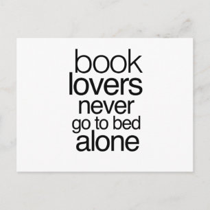Book Lovers Never Go to Bed Alone Postcard