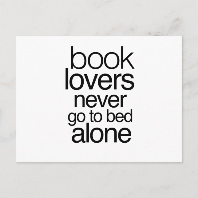 Book Lovers Never Go to Bed Alone Postcard (Front)