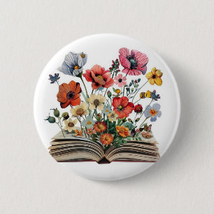 Book Lovers Readers Writers Bibliophiles Poets 6 Cm Round Badge