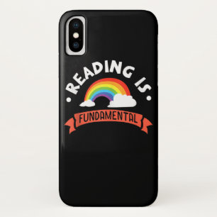 book lovers reading is fundamental iPhone x case