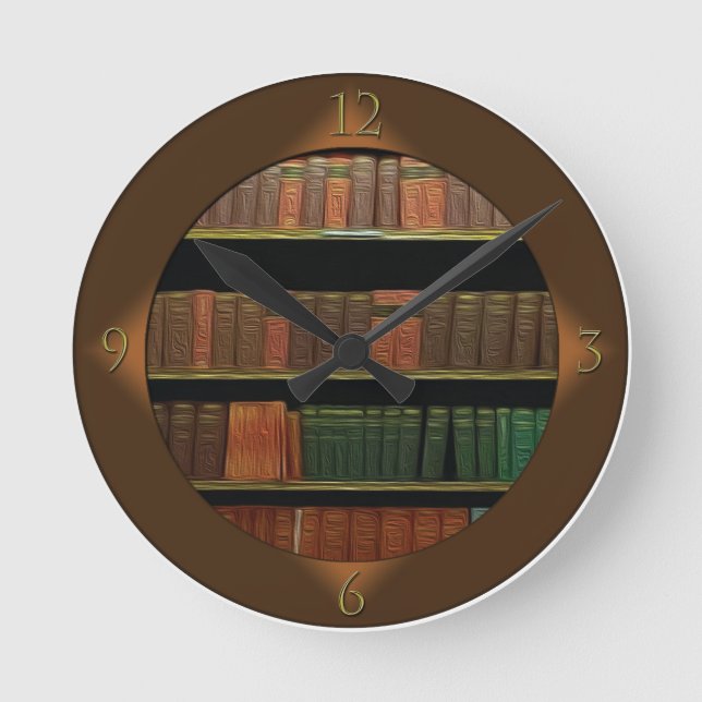 Book Lover's Round Clock (Front)