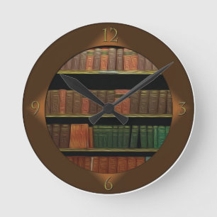 Book Lover's Round Clock