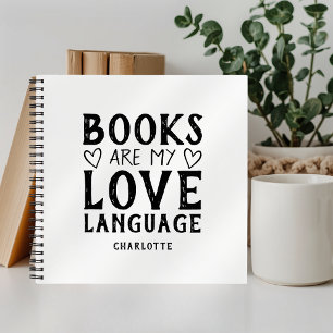 Book Lovers Saying Personalized Spiral Notebook