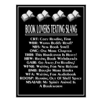 Book Lovers Texting Slang Light Text