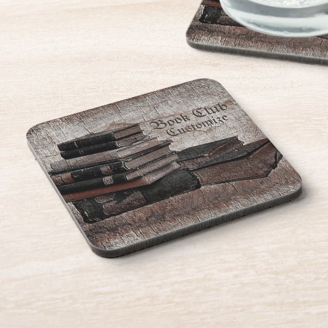 Book Lovers Vintage Book Club Coasters (Left Side)