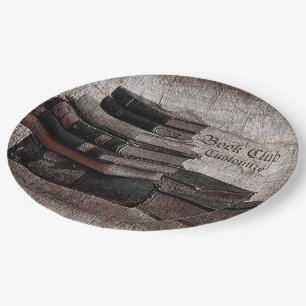 Book Lovers Vintage Book Club Paper Plate