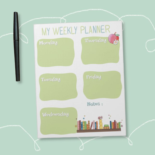 Book Lovers Weekly Planner Notepad (Books lovers weekly planner notepad .)
