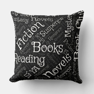 Book Lovers Word Cloud Cushion