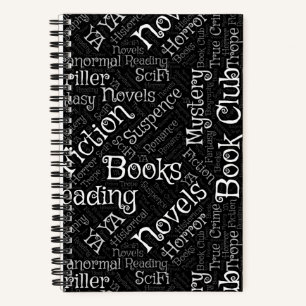 Book Lovers Word Cloud Custom Notebook