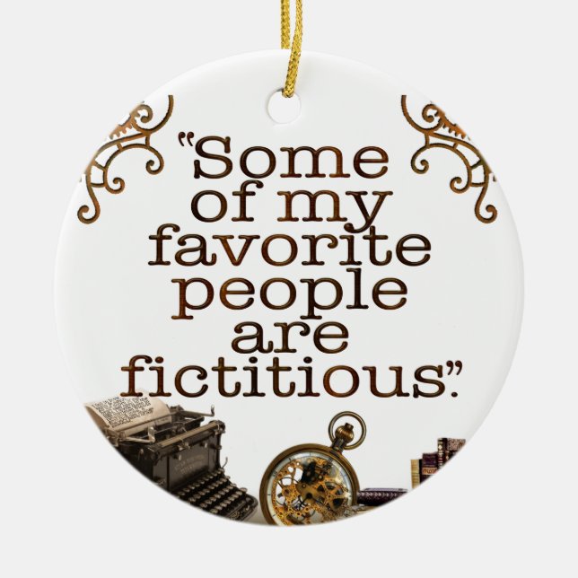 Book Lovers / Writers & Authors Ceramic Ornament (Front)