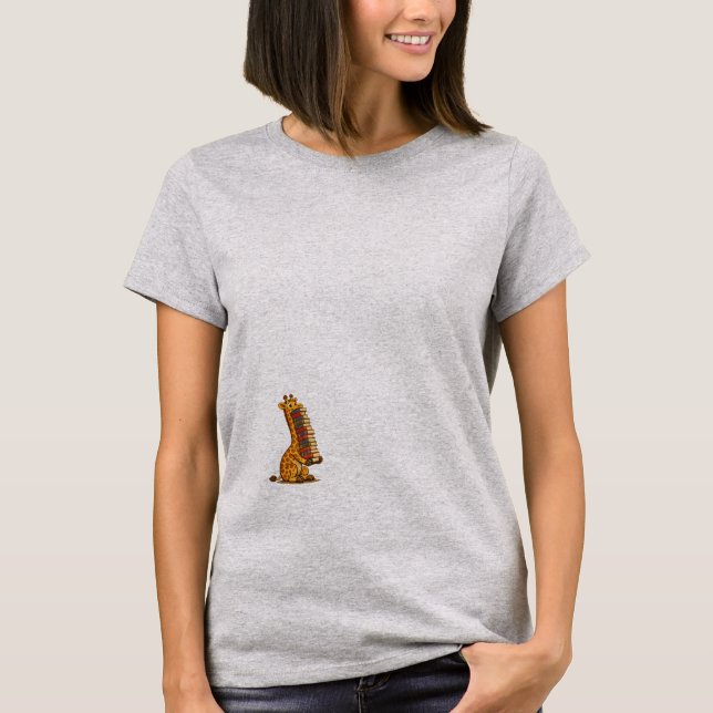 Book‑Loving Giraffe T-Shirt (Front)