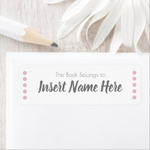 Book Name Label Return Address Label