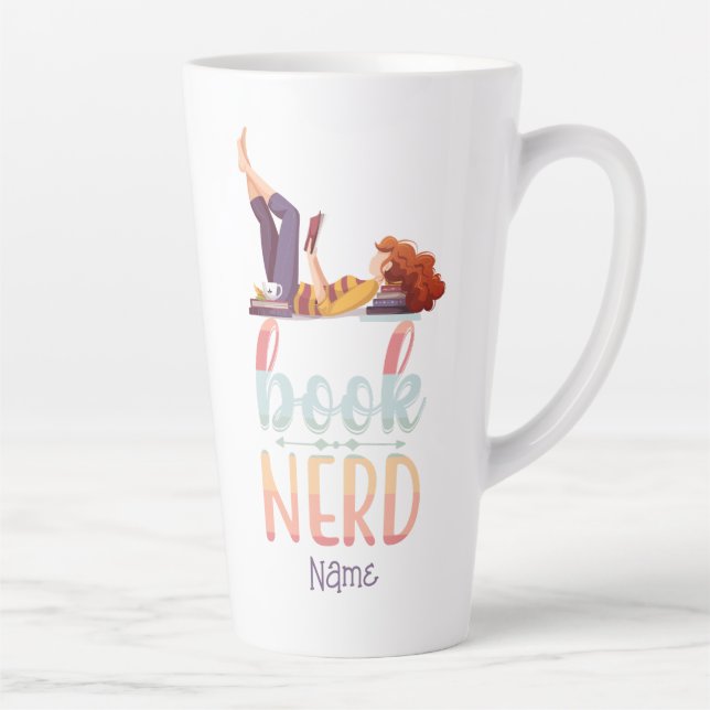 Book Nerd - Book Lovers | Reading Latte Mug (Right)