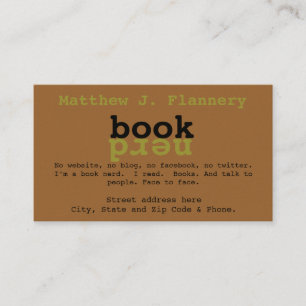Book Nerd Business Card