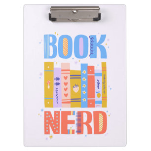 Book Nerd Clipboard – Bookish Pattern on Back