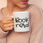 Book nerd coffee mug<br><div class="desc">Book nerd: a cute design for book lovers and avid readers. Customisable text colour.</div>