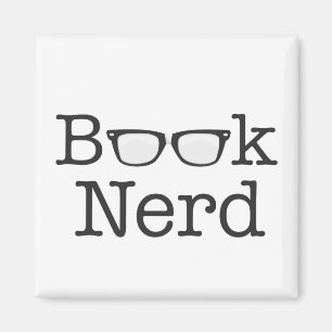 Book Nerd Funny Spectacles Text Magnet
