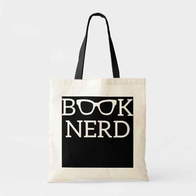 Book Nerd Glasses Funny Reader Librarian  Tote Bag (Front)