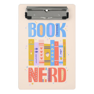 Book Nerd Mini Clipboard – Colourful Bookish Desig