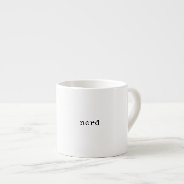 Book nerd Minimalist bookworm Espresso Cup (Front Right)