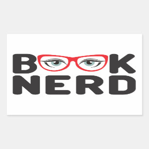 Book Nerd Rectangular Sticker