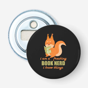 Book Nerd Squirrel Bottle Opener