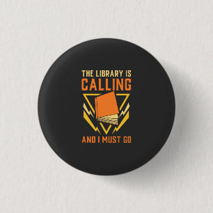 Book Nerd - The Library Is Calling 3 Cm Round Badge
