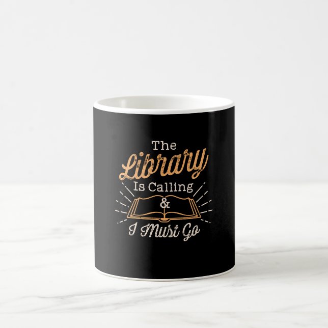 Book Nerd  - The Library Is Calling Coffee Mug (Center)