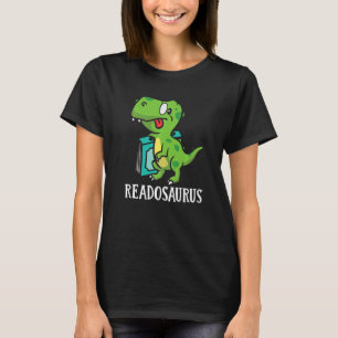 Book Nerds Bookworms Reading Readasaurus Dinosaur T-Shirt