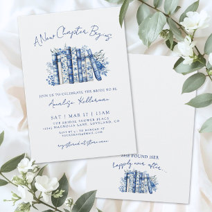 Book New Chapter Floral Bridal Shower Invitati Invitation