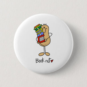 Book Nut 6 Cm Round Badge