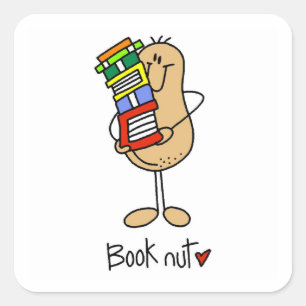 Book Nut T-shirts and Gifts Square Sticker