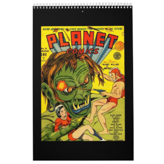 Book Of 14 Vintage Comic Book Cover Posters Calendar