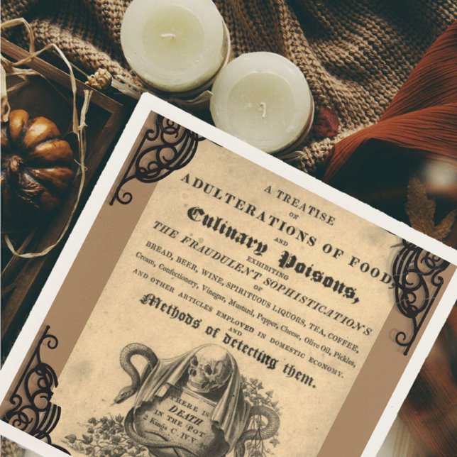 Book of culinary poisons from 1820 antique skull napkin (Creator Uploaded)