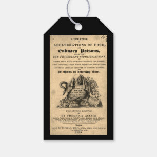 Book of culinary poisons from 1820 antique skull r gift tags