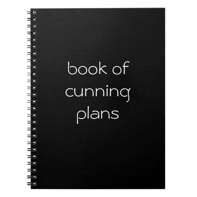 book of cunning plans | funny slogan (Front)
