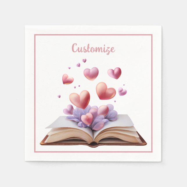 Book Of Hearts   Napkin (Front)