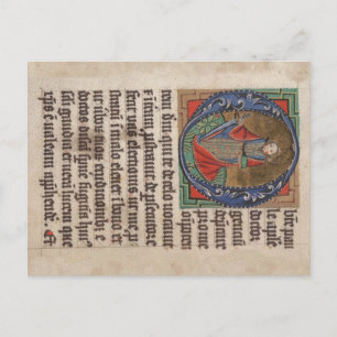 Book of Hours Mediaeval Illuminated Manuscript Postcard