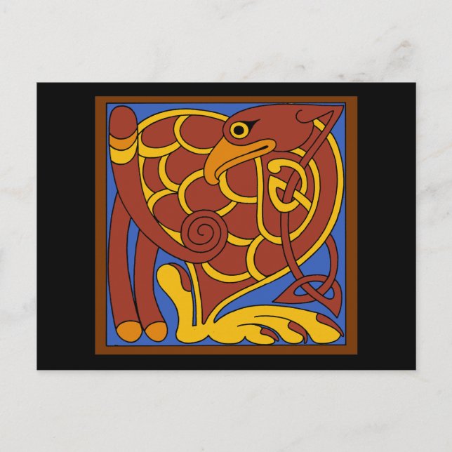 Book Of Kells Celtic Knot Mediaeval Bird Postcard (Front)